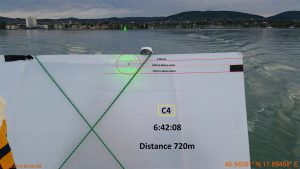 Mesures au laser sur un lac